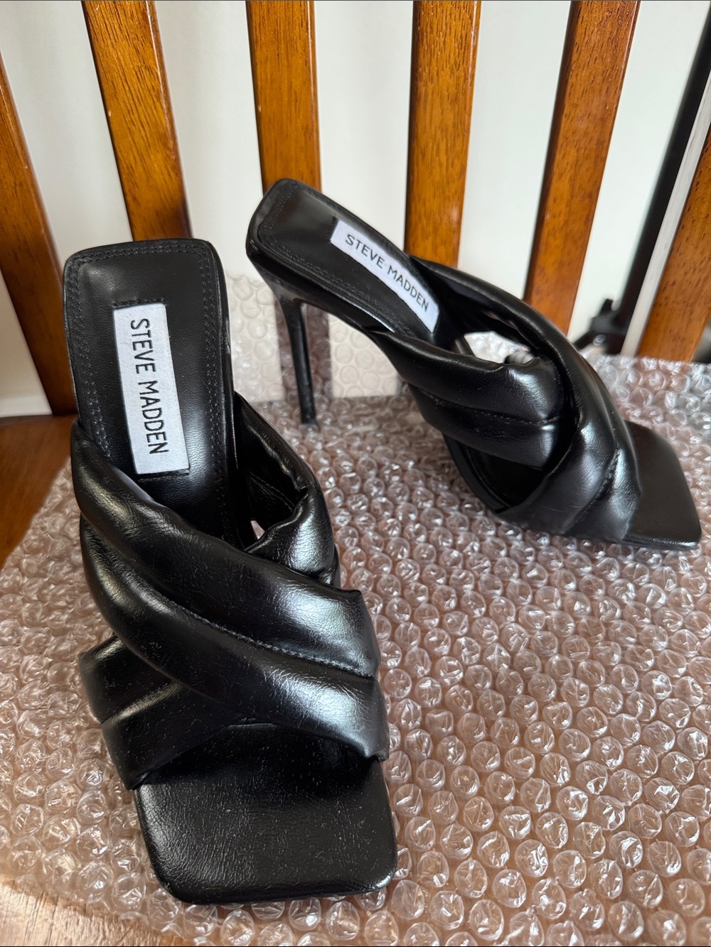Steve Madden 4” Knotted Strap Stiletto Mules